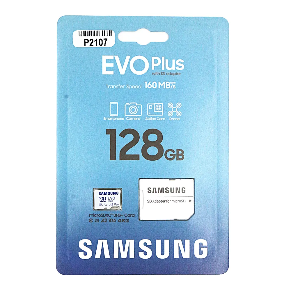 Samsung Micro SD Card 128GB Evo Plus v30 With Adapter For DSLR Camera CCTV Camera and Smart Phone
